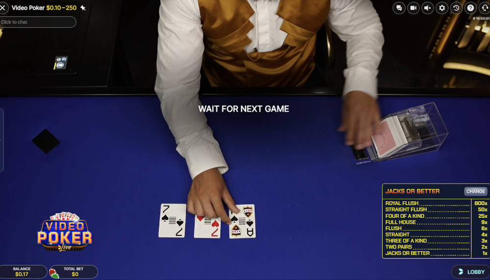 WPT Global even offers video poker with live dealers